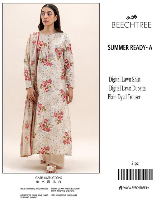 3 Pcs Women's Unstitched Printed Suit