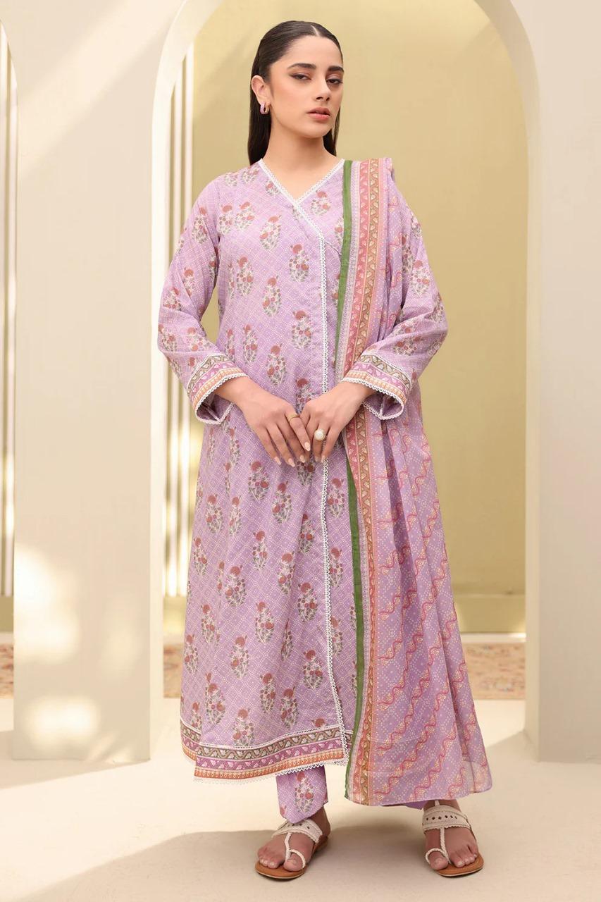 3 Pcs Women's Unstitched Printed Suit