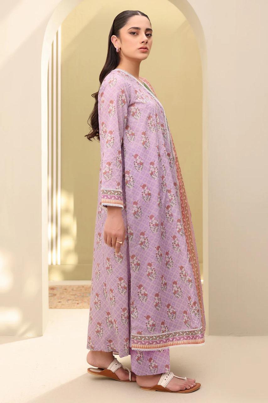 3 Pcs Women's Unstitched Printed Suit